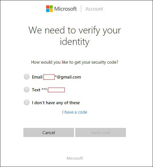 microsoft tool reset microsoft account verification code